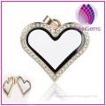 new fashion necklace locket the heart-shape floating locket for diy jewelry